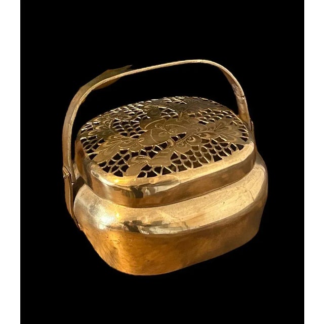 Antique Mid 19th Century Chinese Brass Handwarmer For Sale - Image 9 of 9