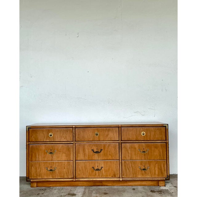 Drexel Heritage Vintage Drexel Campaign Dresser For Sale - Image 4 of 12