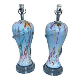 1970s Mid Century Table Lamps - a Pair For Sale