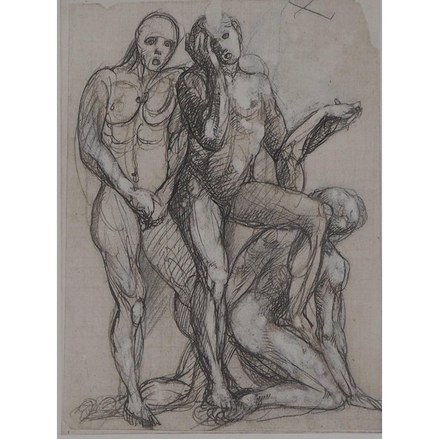 Auguste Rodin, Trois ombres parlant à Dante, Etching For Sale