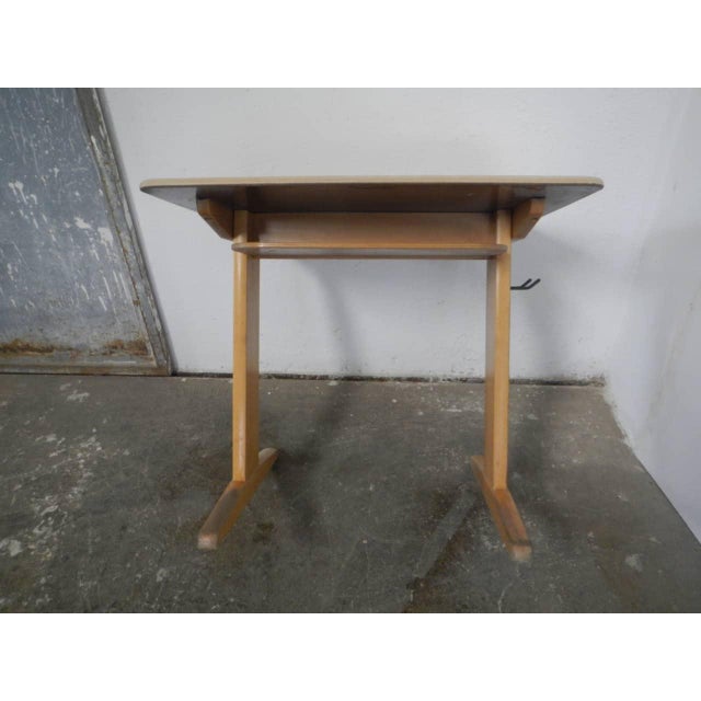 Wood School Bench with Chair, 1960, Set of 2 For Sale - Image 7 of 13