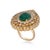 Diamond Emerald Ring in 18k gold For Sale - Image 4 of 5