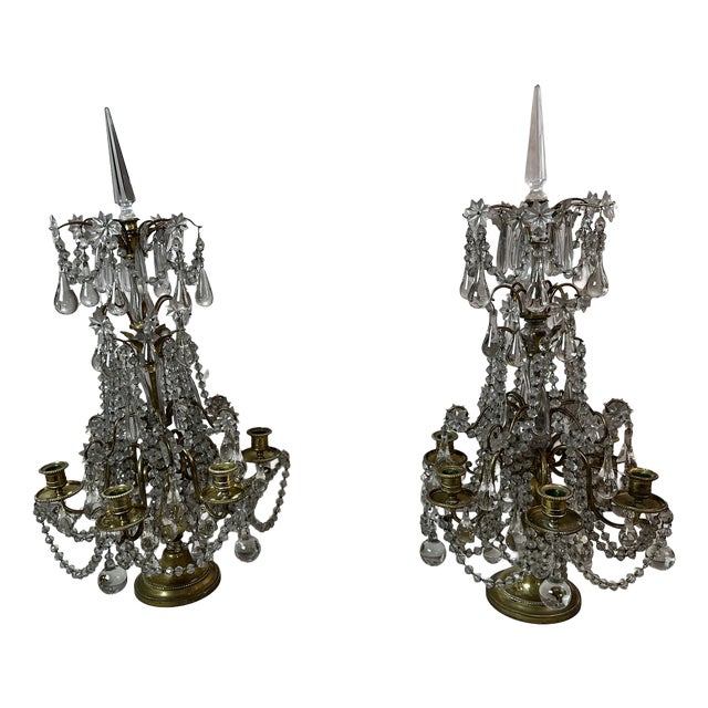 Antique Louis XVI Girandoles, 1890, Set of 2 For Sale