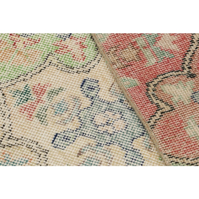 Textile Vintage Zeki Müren Rug, With Geometric Floral Patterns, From Rug & Kilim For Sale - Image 7 of 7