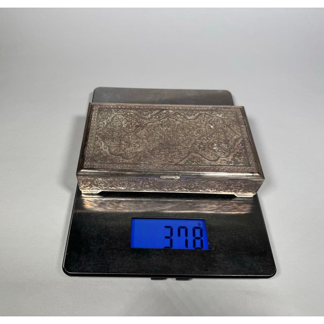 1970s Hand-Engraved 84 Silver Decorative Box For Sale - Image 9 of 12