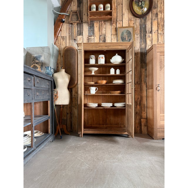 Large Antique Oak Display Cabinet, 1890s For Sale - Image 11 of 16