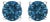 14K White Gold 3.00 Cttw Blue Lab Grown Diamond Stud Earrings with Screw Backs For Sale