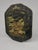 An evocative nineteenth-century painted tôle fire screen or chimney panel, fashioned from shaped sheet metal and...