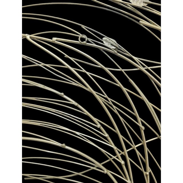 Curtis Jere Vintage Mid Century Modern Curtis Jere Style Metal Gold Windswept Willow Tree Wall Sculpture For Sale - Image 4 of 8