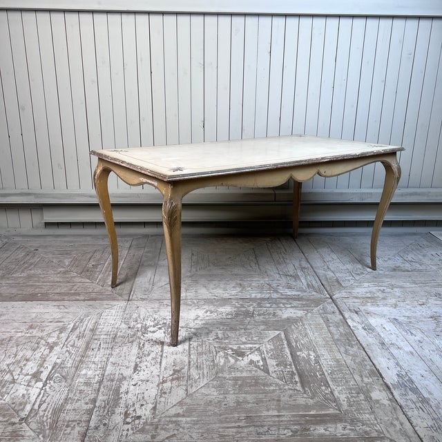 Louis XV Revival French Painted and Gilded Dining Table, 1920s For Sale - Image 4 of 12