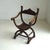 Curule or Dagobert Armchair in Walnut, Italy, 1910s For Sale - Image 4 of 18