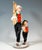Rare goldscheider vienna figurine group of the 1930s. Two figures walking side by side, mother and child with skis on...