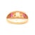 Mid-Century Modern Mid 20th Century 17k Gold Opal and Ruby Ring, Size 6.75 For Sale - Image 3 of 3