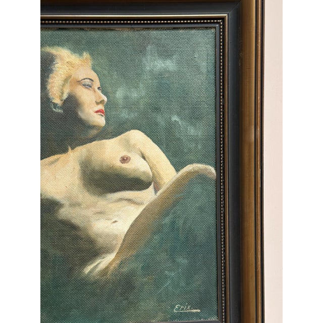 Erix, Nude Female Study, Oil Painting on Panel, Framed For Sale - Image 14 of 18