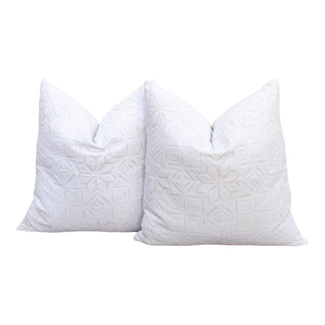 Spring Time, Pair of Appliqué Pillow Covers For Sale