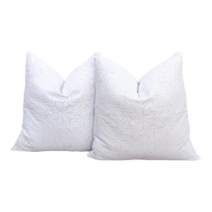 Spring Time, Pair of Appliqué Pillow Covers