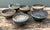 Mid 20th Century Vintage Painted Ceramic Pedestal Bowls - Set of 6 For Sale - Image 5 of 12