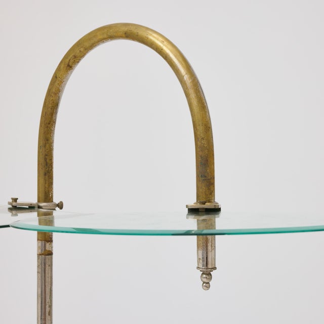Vintage Art Nouveau Metal and Glass Patisserie Display Shelf, 1930s For Sale - Image 12 of 18