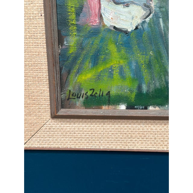 Louis Zelig, The Little Girl, 1950s, Oil on Panel, Framed For Sale - Image 10 of 16