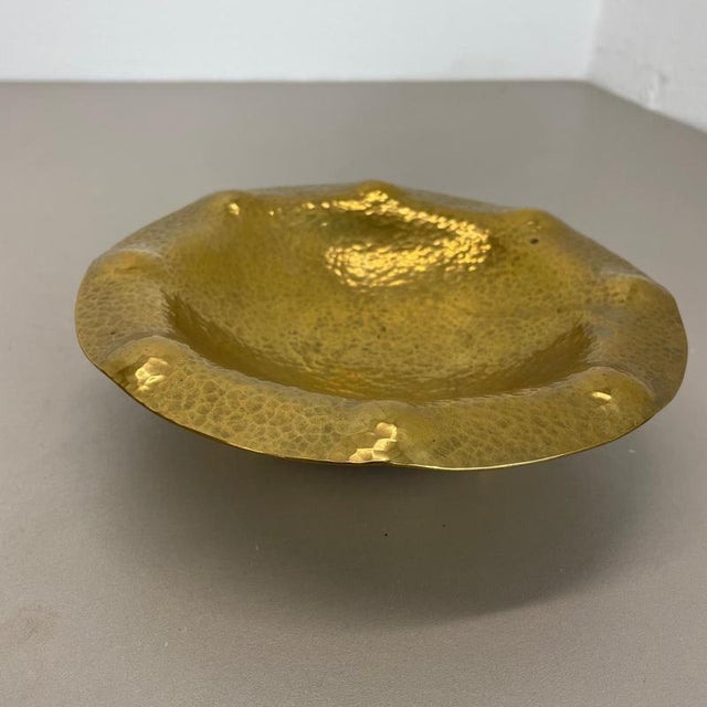 Vintage Brass Handmade Shell Plate, Austria, 1950s For Sale - Image 12 of 18
