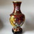 Vintage Cloisonné Enamel Dragon Vase – Red Ground, Gilt Accents, With Stand & Box For Sale - Image 4 of 9