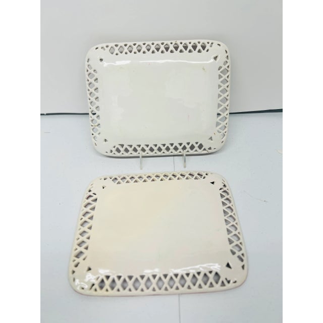 Antique French Faience Chinoiserie Decorated Pierced Platters C.1880 For Sale In Boston - Image 6 of 7