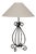 Large Scrollwork Metal Table Lamp For Sale