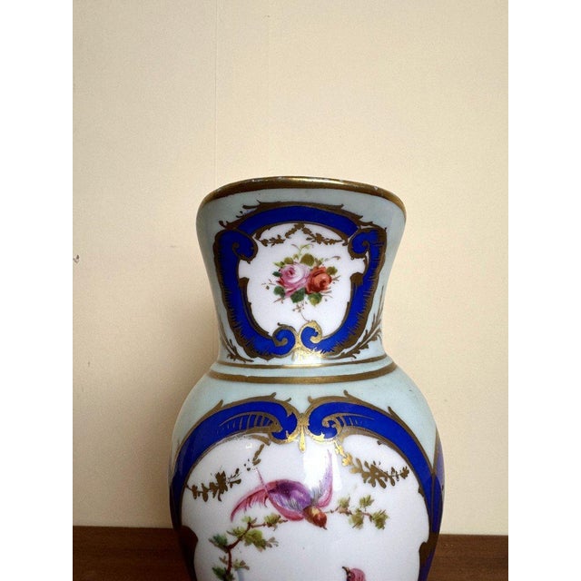 Large Empire Blue Pitcher with Gilt Decoration For Sale - Image 4 of 10