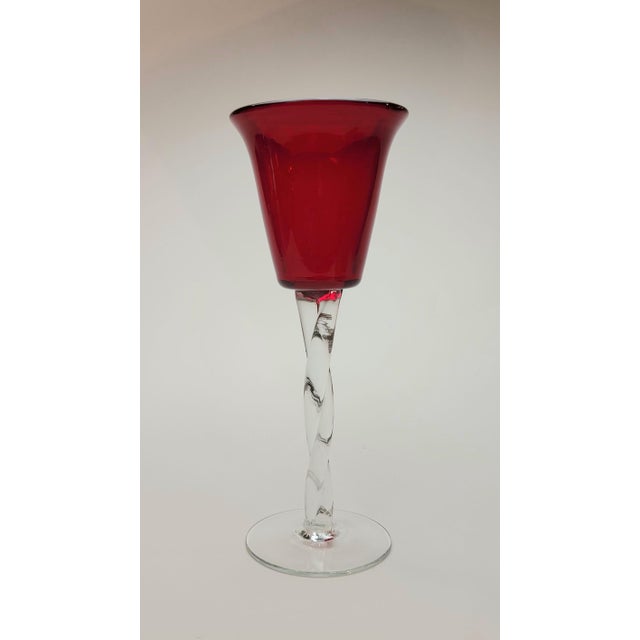 Wayne Husted 1960s Blenko Regal Chalice Vase For Sale - Image 4 of 16