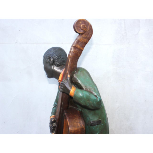 Vintage New Orleans Double Bass Player Jazz Musician Figurine, 1990s For Sale - Image 13 of 15