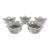 Japanese Hoya, Japan Crystal Frosted Dessert Cups in Box, Set of Five For Sale