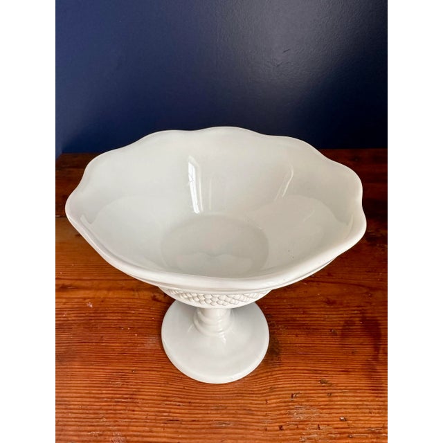 American Vintage Westmoreland Milk Glass Compote For Sale - Image 3 of 9