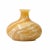 Natural Yellow Brown Stone Carved Fat Round Shape Display Vase For Sale - Image 4 of 6
