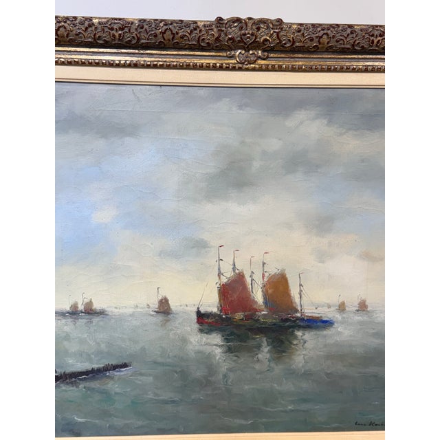 Ship Leaving Harbor Oil Painting For Sale In Nashville - Image 6 of 11