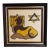 Vintage Judaica Lion of Judah Needlepoint Textile Art, Framed For Sale