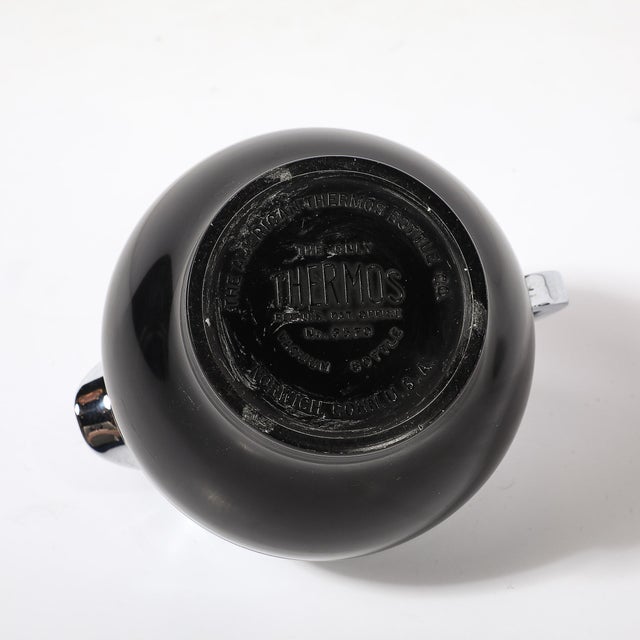 Art Deco "Spherical Miracle" Chrome & Bakelite Thermos Bottles by Raymond Loewy For Sale - Image 16 of 16