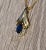 Contemporary Ladies 14K Yellow Gold Pendant set with 1 CT Sapphire and 0.16 CTW Diamonds For Sale - Image 3 of 3
