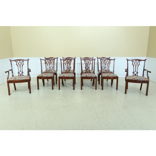 Set of 10 Karges Chippendale Mahogany Dining Room Chairs Chairish