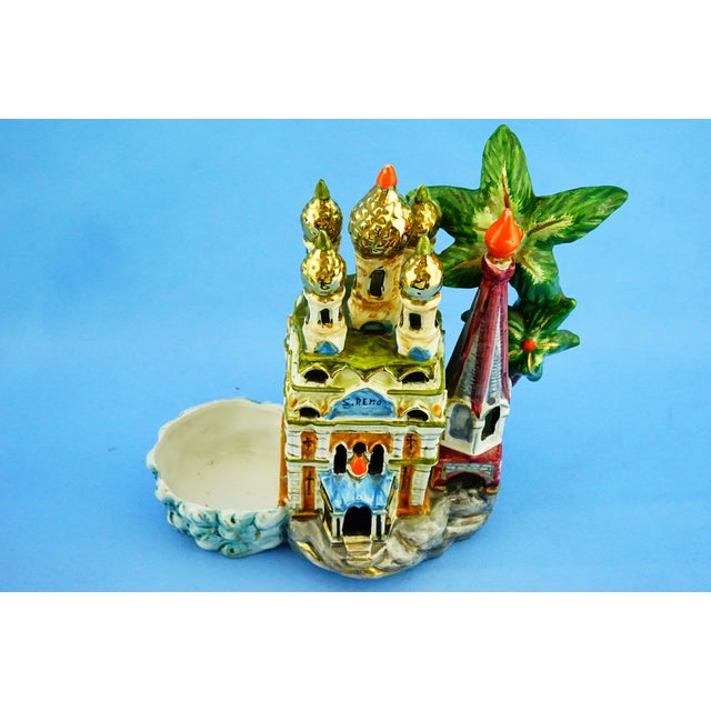 20th Century Vintage Ceramic Sculptures Orthodox Church and Casino of Sanremo, Italy, 1890s, Set of 2 For Sale - Image 12 of 18