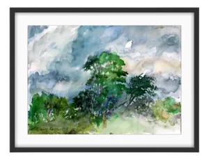Włodzimierz Karczmarzyk, By Otwock: Chilly Day, 2012, Watercolor