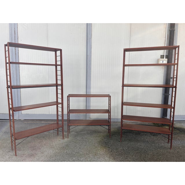 Wood Swedish Triptych Bookcases, 1950s, Set of 3 For Sale - Image 7 of 18