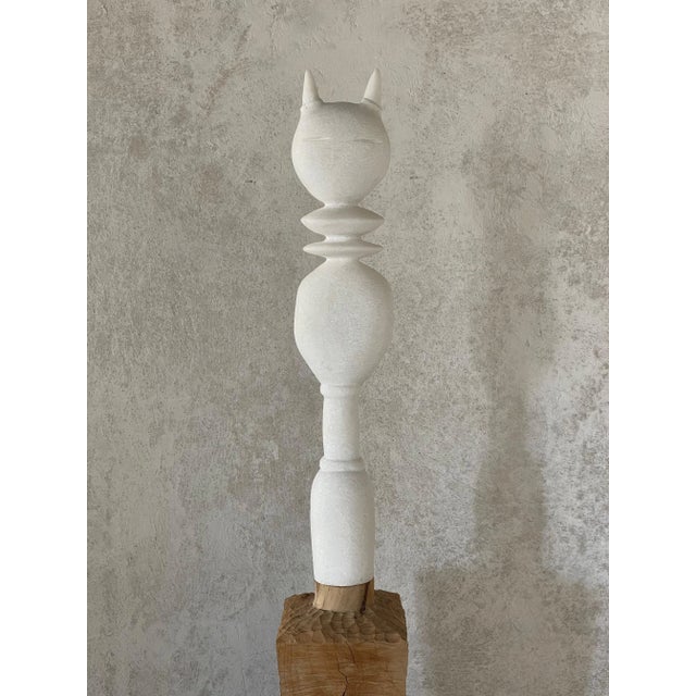 Not Yet Made - Made To Order Cat King Marble Sculpture by Tom Von Kaenel For Sale - Image 5 of 6