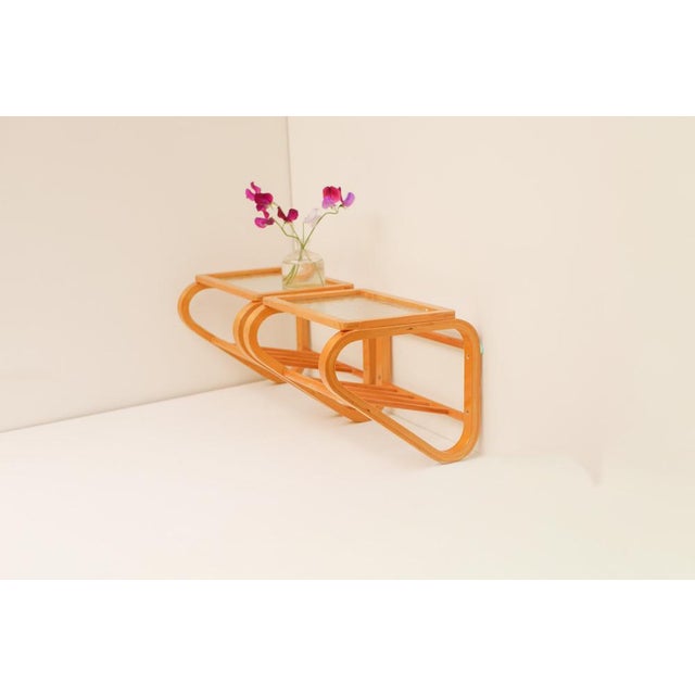 1920s Scandinavian Bentwood and Glass Bedside Tables from Gemla, 1920s, Set of 2 For Sale - Image 5 of 16