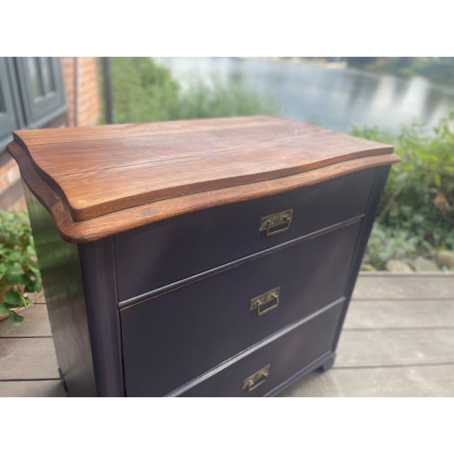Wood Antique Chest of Drawers in Oak, 1890s For Sale - Image 7 of 18