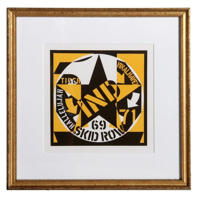 Robert Indiana Skid Row Lithograph For Sale