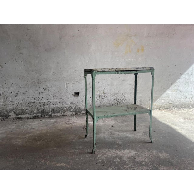 Industrial Two Tier Metal Side Table For Sale - Image 17 of 17