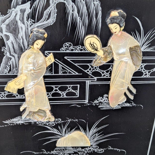 Vintage Lacquered Chinese Cabinet For Sale - Image 9 of 11