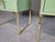 Pair of Green Glass Bedside Tables Made in Italy For Sale - Image 9 of 10