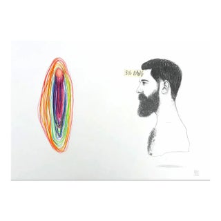 Mateo Andrea, BIGBANG, 2019, Mixed Media on Paper For Sale