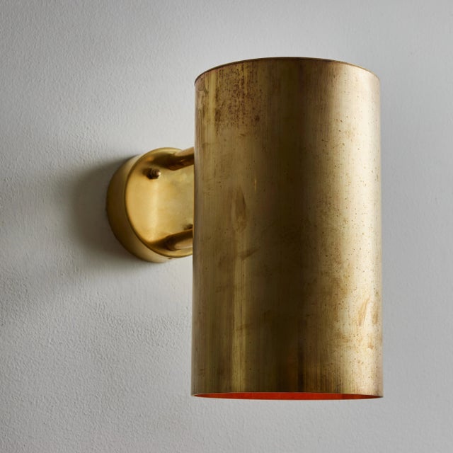 Large Hans-Agne Jakobsson C 627 'Rulle' Raw Brass Outdoor Sconce For Sale - Image 10 of 12